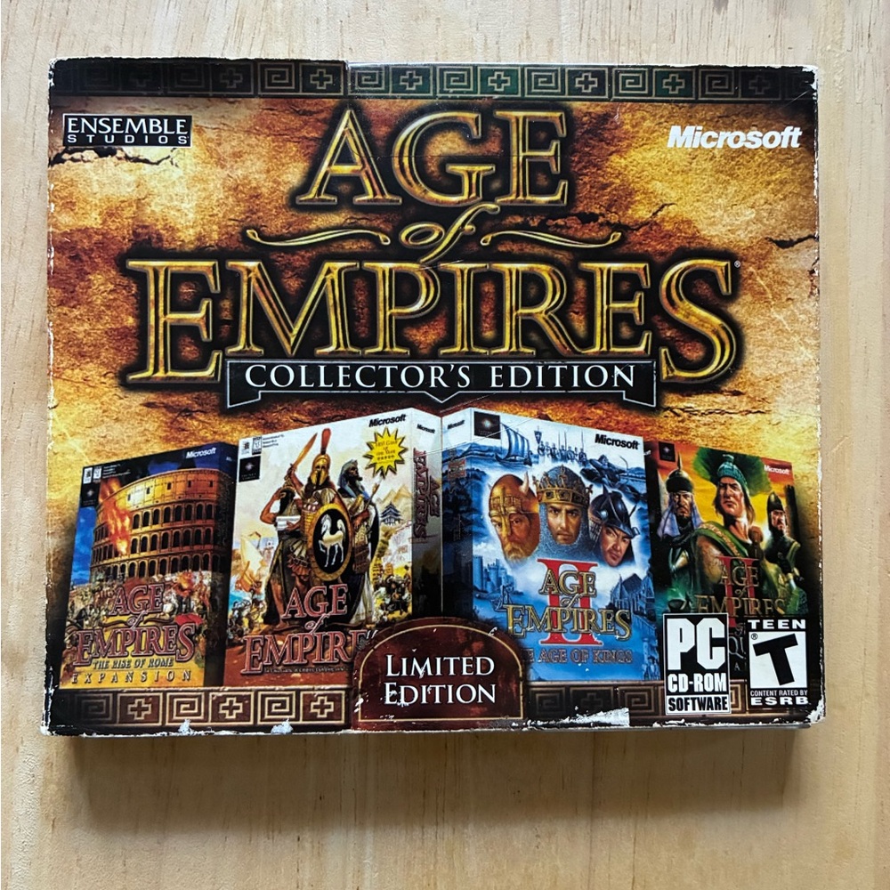 Age of Empires Collector’s Edition PC Complete 3 Disc Set Gold Age of Kings
